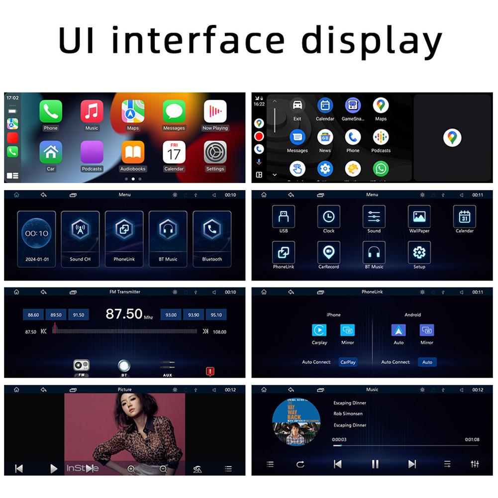 10.26 Inch Car Multimedia Player HD Touch Screen Wireless Carplay Multimedia Video Player Mirrorlink Portable MP5 Player Car DVR