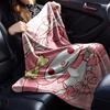 1pc My Melody bow blanket Lightweight Flannel Throw for Sofa Bed Travel Camping Livingroom Office Couch Chair