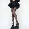Pearl Embroidery Pearl Stockings Velvet Bow Pantyhose Fashionable Body Stockings  Base Layer