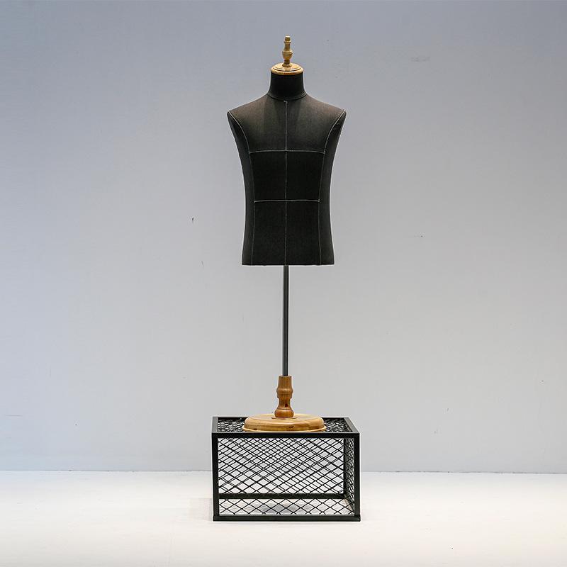 Luxury Sand-Washed Fabric Men's Tuxedo Display Mannequin Stand
