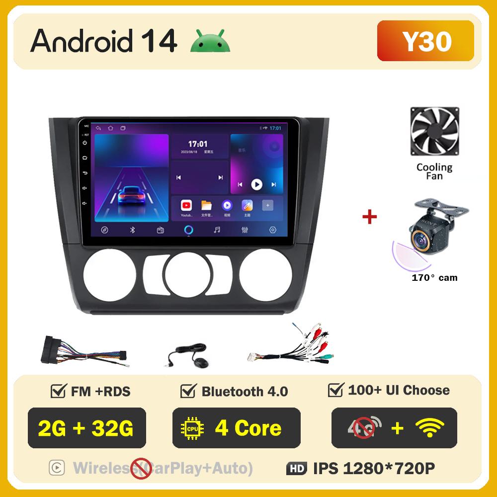 For BMW 1 Series E81 E82 E87 E88 AT 2004-2011Car Radio Player Car Carplay Screen Autoradio Mirror Link Car Intelligent System 4G