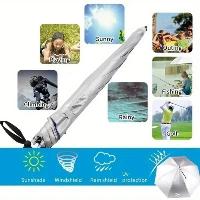 Folding Hat Umbrella Head WearingUmbrella For Men And Women Outdoor Folding Sunny Umbrella Outdoor Sunshade Windproof Umbrella