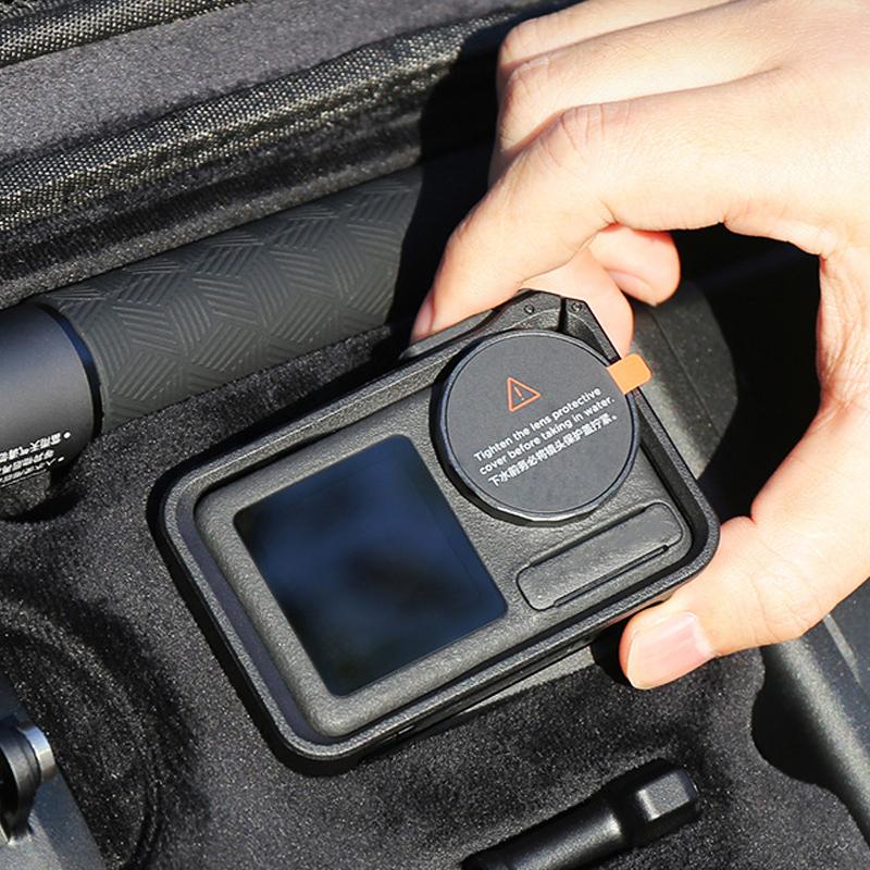 Travel Carrying Bag Shockproof Handheld Action Camera Case Anti-Scratch with Shoulder Strap for DJI Action 5 Pro/4/3 Accessories