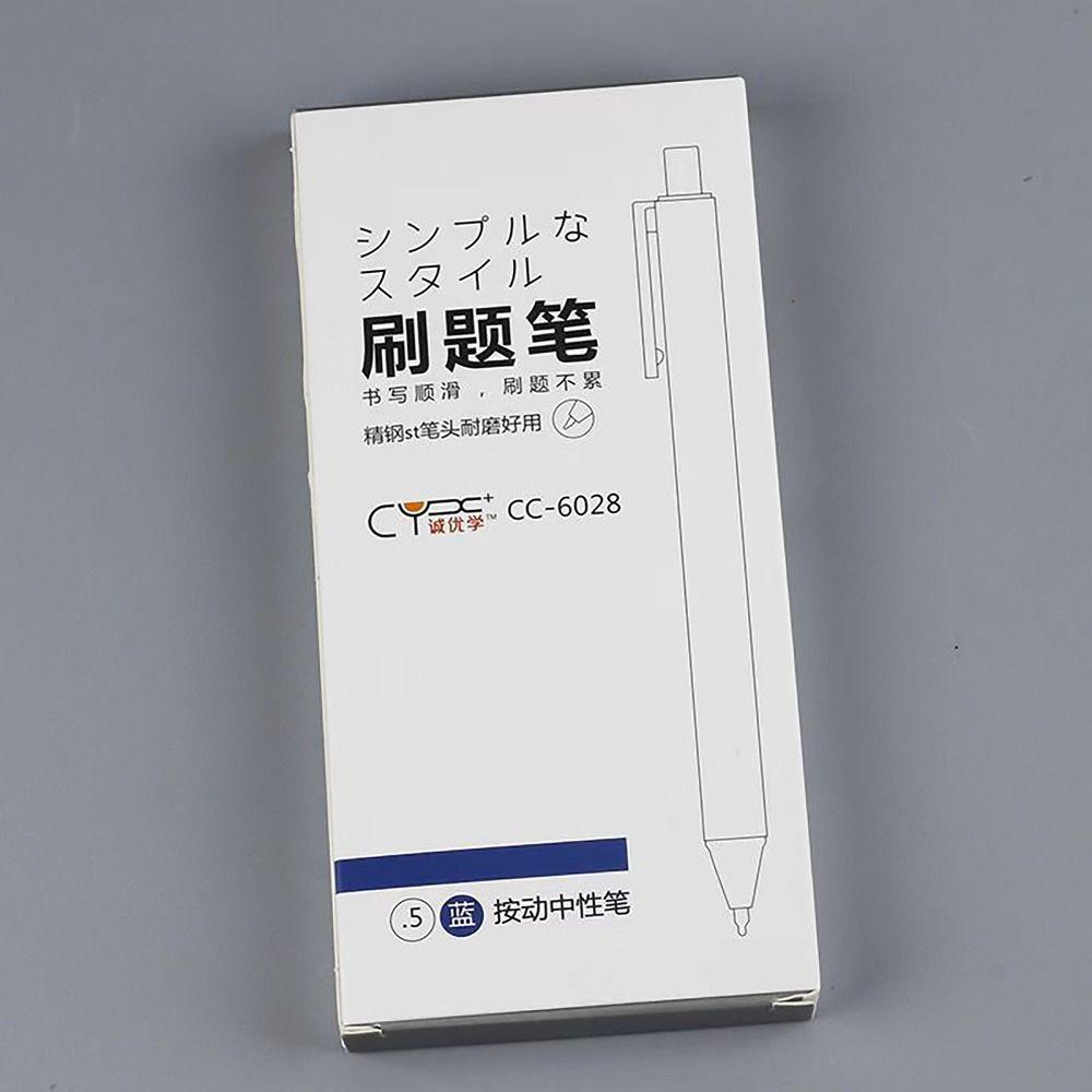 6 teile/schachtel Feine Spitze Schwarz Tinte Stift Gedrückt Gel Stift für Student Writing Schreibwaren Versorgung