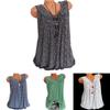 Women's Summer Loose Sleeveless Vest T Shirt Blouse With Elegant Boho Lace Design