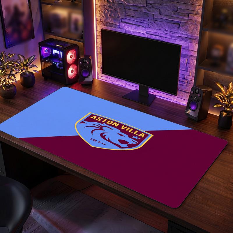 Tappetino per Mouse Grande Stampa Calcio Aston Villa, Tappetino Esteso Antiscivolo per Scrivania da Gioco per Ufficio Casa