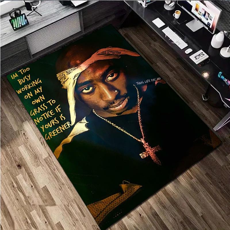Rug Tupac Carpet Office Decorative Carpet For Living Room Bedroom Door Mat Floor Rug Computer Chair Area Rug