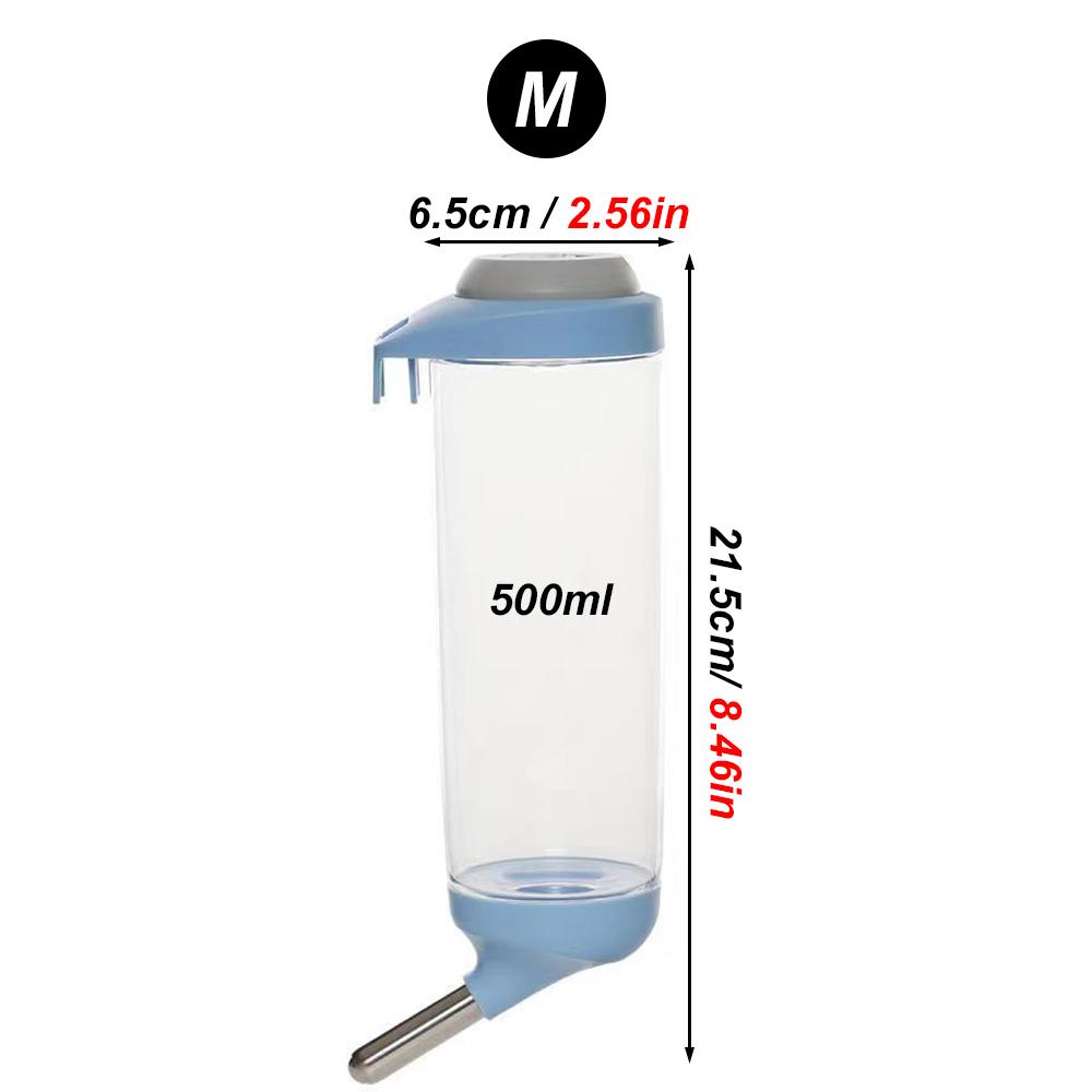 1 Stück 350/500ML Hängende Wasserflasche Haustier-Tränke Auslaufsicher für Kleintiere Haustiere Hamster Kaninchen Hund Meerschweinchen Futterspender Spender