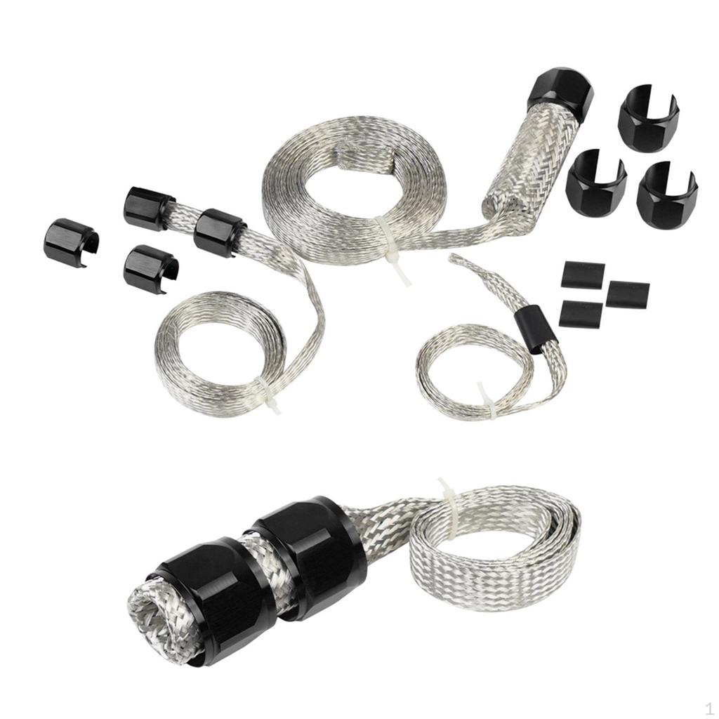 Braid Hose Sleeving Kit 8092 Easy Installation Decoration Wear Resistant Stainless Steel Aluminum