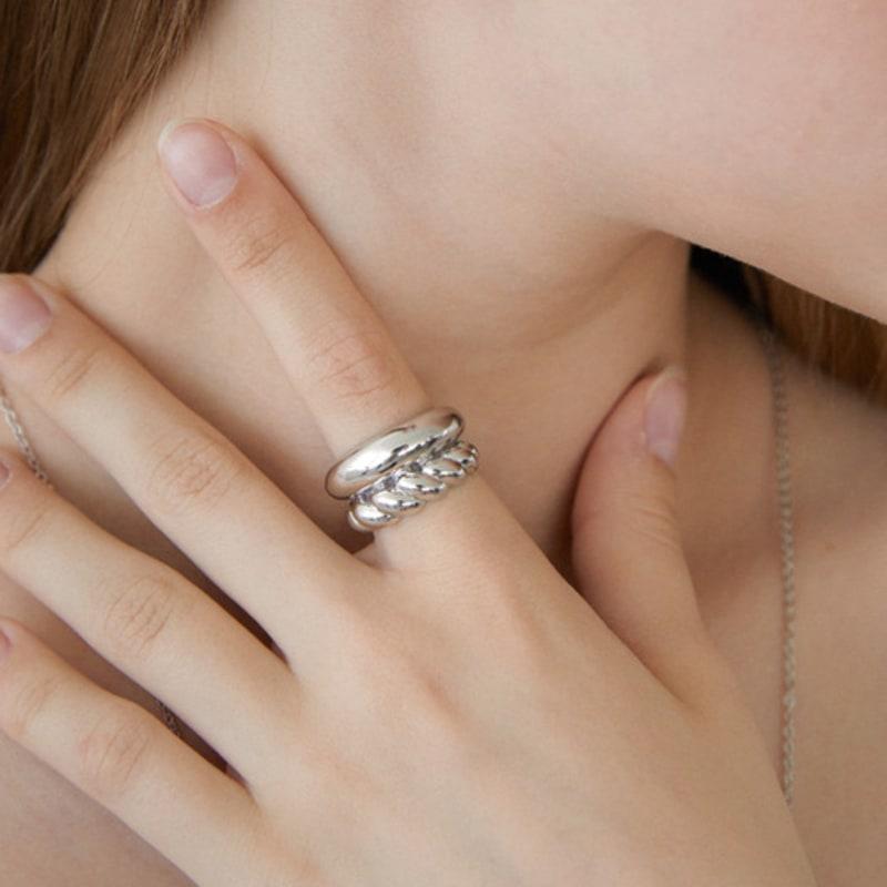 halden bold rope minimal two shape ring (R008_silver)