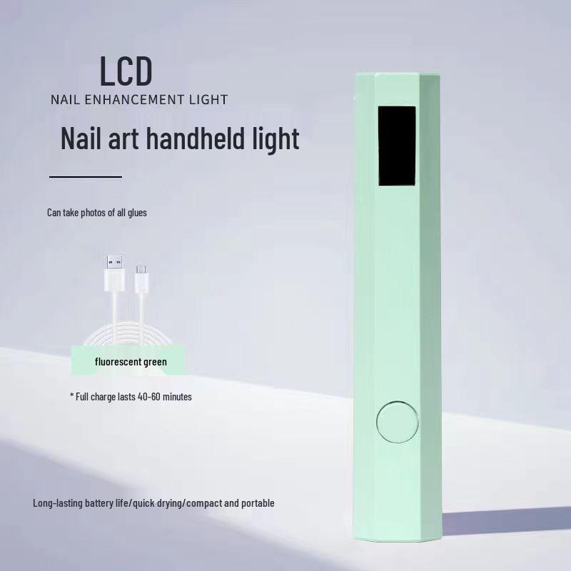 Portable Quick-Dry Nail Lamp with Digital Display - Rechargeable Mini LED for Nail Tips