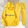Set Pullover con Cappuccio in Pile Tinta Unita - Tendenza Felpa Casual da Uomo