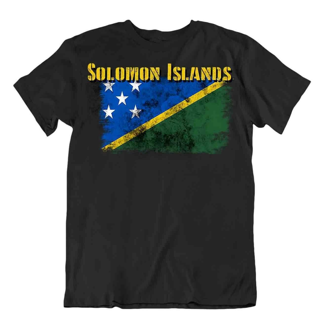 Solomon Islands flag Tshirt T-shirt Tee top city map canton charged GOOD TRICOT XL