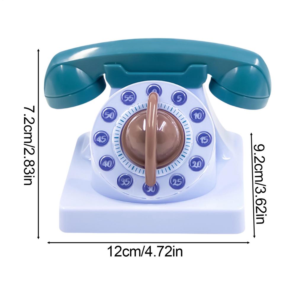 

Cooking Timer 60-Minute Telephone Cute Decor Small Countdown Timer Kitchen Gadgets For School Office Apartment Bedroom Living синий