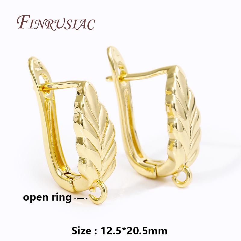 Аксессуары для сережек своими руками Медный материал с покрытием 18 карат Гипоаллергенный застежка-гвоздик для сережек Высококачественные застежки и крепления для сережек 1 pair