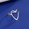 My Shape Love Heart Hollow Ring Women Girls Stainless Steel Adjustable Open Finger Rings Beautiful Fashion Jewelry Gift Lovers