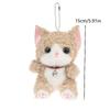 Cute Bell Cat Plush Keychain Adorable Curly Hair Kitten Stuffed Toy Soft Bag Hanging Pendant for Party Favors Souvenir
