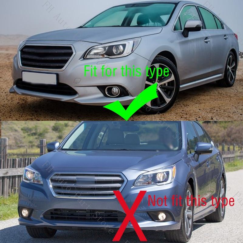 Car Front Bumper Fog Light Lamp Trim Cover Frame Cap Hood Bezel Lid For Subaru Legacy 2015 2016 2017