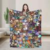 Dota Hero Collection Knitted Blanket Velvet Soft Warm Throw for Bedding Sofa Cartoon Game Theme Quilt Breathable and Cozy