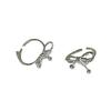 S925 Sterling Silver Irregular Line Bow Open Ring for Women