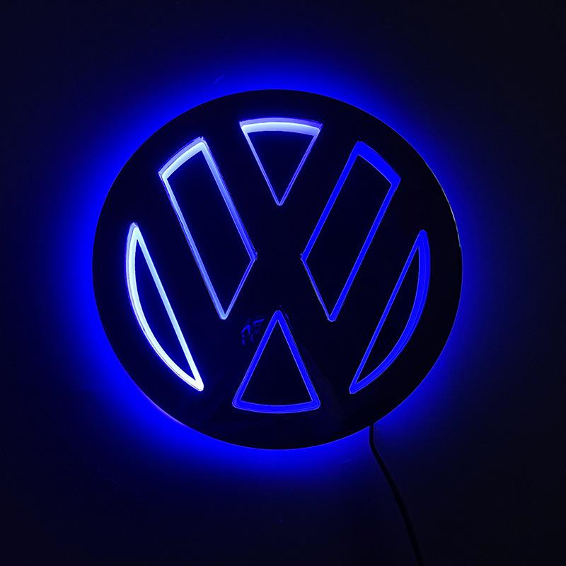 

For VOLKSWAGEN VW 1pc 5D Rear Illuminated Emblem for Volkswagen Series Models, 11cm (LED Cold Light Glowing Rear Logo Light) 11cm лавандовий