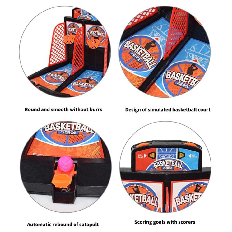 Interaktives Tisch-Basketballspiel mit kleinem Basketball Tragbares Tisch-Basketballset für Kinder und Erwachsene Lustige Geschenke