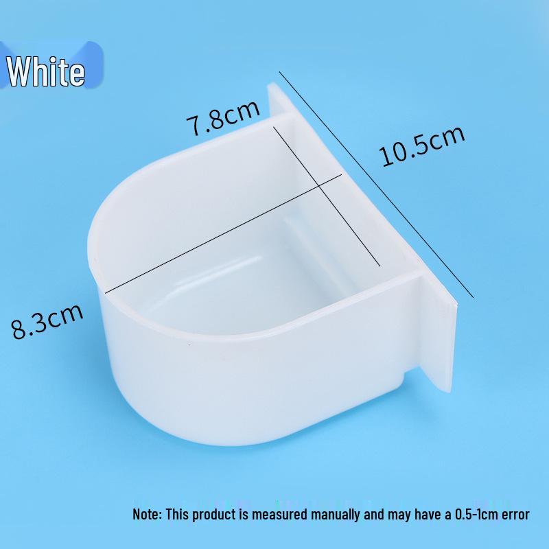 Clear Green Semicircle Bird and Rabbit Feeder Bowl - Cage Accessory