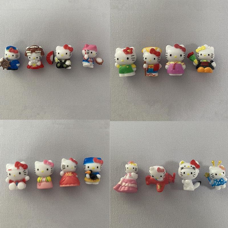 Hello Kitty Anime Cartoon Character Figure Set 16 Different Designs 3cm-4cm In Size