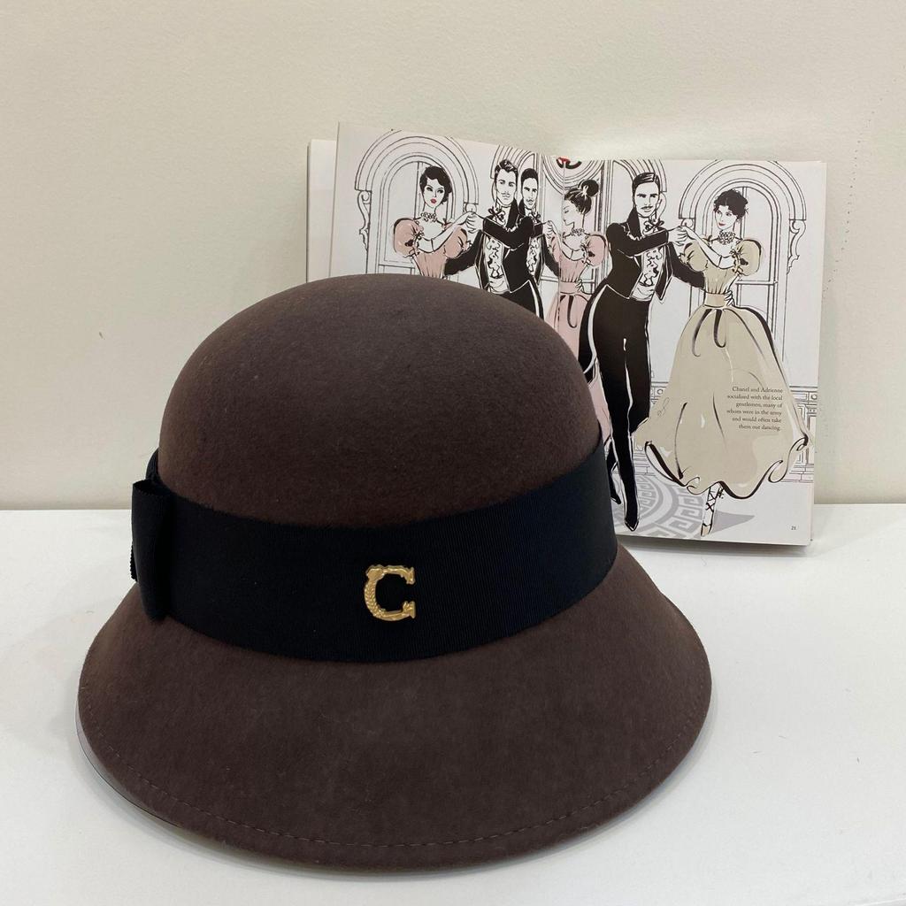 Pălărie Fedora Elegantă Retro Franceză din Lână pentru Femei - Stil Toamnă/Iarnă