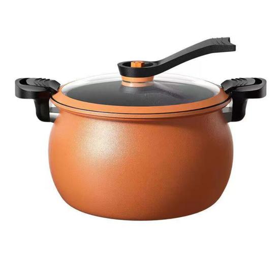 Μικρο-χύτρα ταχύτητας μεγάλης χωρητικότητας, αντικολλητική ηλεκτρική κατσαρόλα πίεσης με βαλβίδα ασφαλείας, γυάλινο καπάκι, εργαλείο γρήγορου και αποδοτικού μαγειρέματος