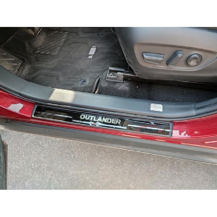 For Mitsubishi Outlander Accessories Protector Door Sill Scuff Plate Car Sticker