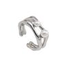 Pearl Irregular Plain Ring Double-Layer Ring Female Niche Design Simple Personality Index Finger Ring Opening Adjustable Ring