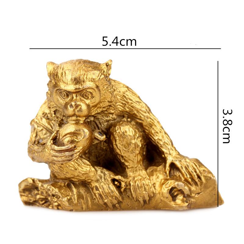 Kreative Retro Messing Tierkreiszeichen Simulation Tier Goldene Kleine Skulptur Handwerk Dekoration Chinesische Moderne Heimdekoration