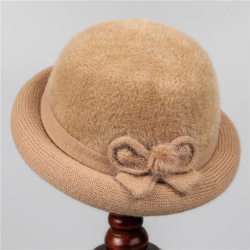 Damski wełniany melonik, modna czapka w stylu francuskim, ciepły dodatek zimowy, kapelusz dekoracyjny na specjalne okazje