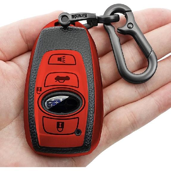 For Subaru Key Fob Cover Case With Keychain,Texture Soft TPU Key Case/Skin,4-Buttons Fit BRZ Legacy Outback Ascent Crosstrek Forester WRX Remote Key
