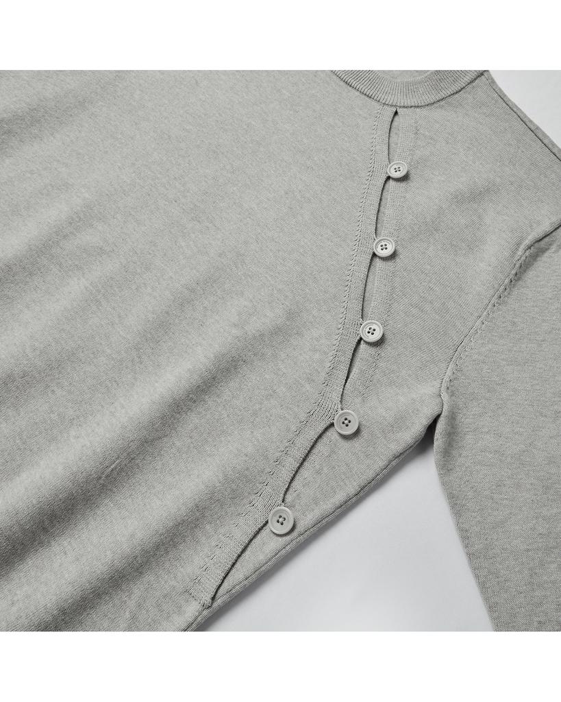 WORTHWHILE MOVEMENT Oblique Line Crewneck (Light Gray)