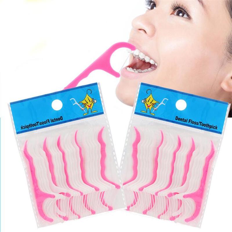 25pcs Dental Floss Interdental Brush Teeth Stick Too100pcs Disposable Dentathpicks Floss Pick Pick Oral Gum Teeth Cleaning