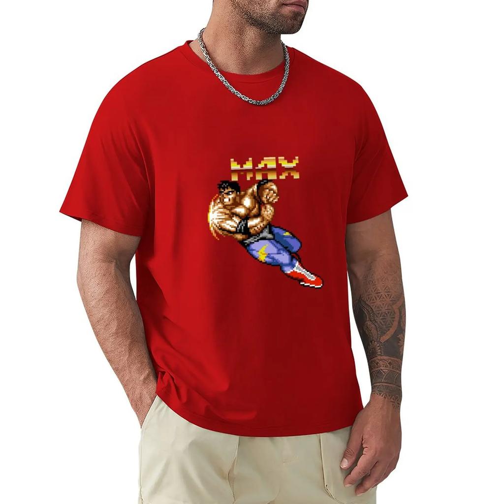 Max Thunder From Streets Of Rage 2 Tshirt For A Boy Customizeds Designer Shirts Customs Plain T Shirts Unisex