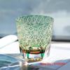 Colour Process Crystal Edo Kiriko Wine Cup Hand Carving Chrysanthemum Pattern Whiskey Glass Spirits Liquor Snifter Whisky Mug