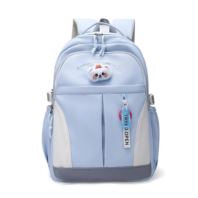 

New casual backpack, youth and fashion, college students reduce the burden, schoolbag, light travel, large-capacity travel backpack синій