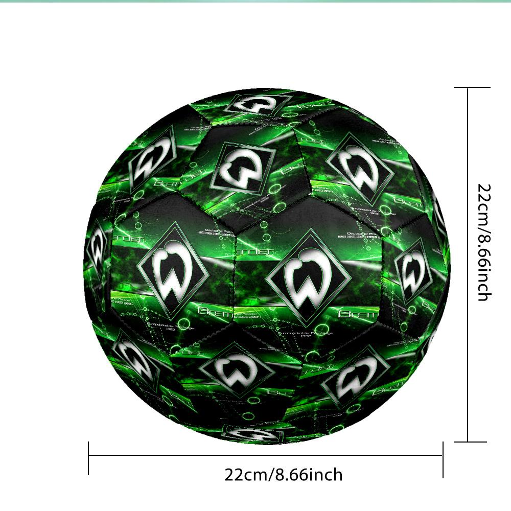 Grünes Tech-Emblem Fußball Größe 5 Fußball, Maschinengenäht, Weich und Komfortabel, Geeignet für Training und Spiele Fan-Geschenk