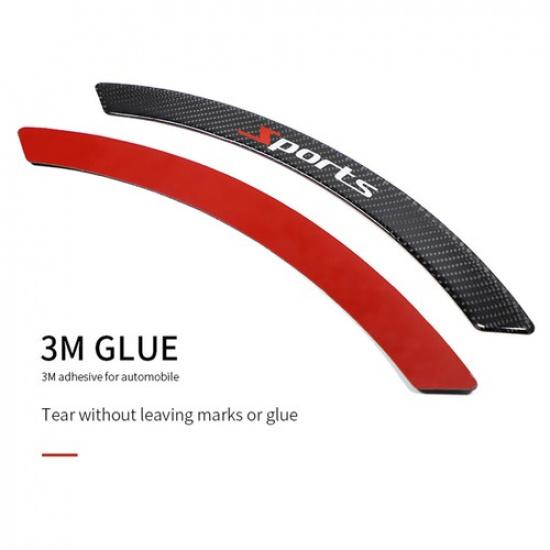 Car Fender Flares Protector Wheel Eyebrow Arch Trim Lips Carbon Fiber Color 4Pcs