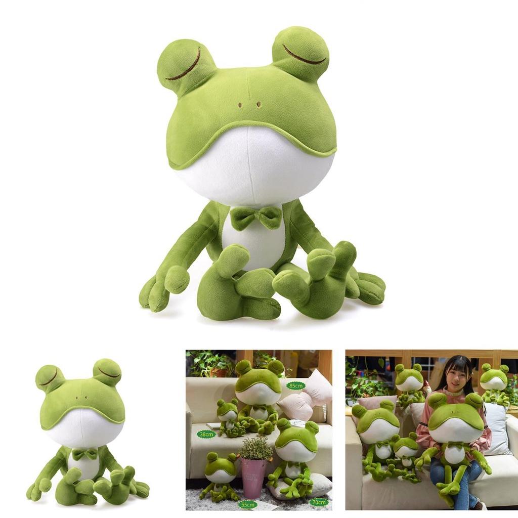 Adorable Coussin Peluche Grenouille Jouet en Peluche Doux Poupée Cadeau Décoration de Maison