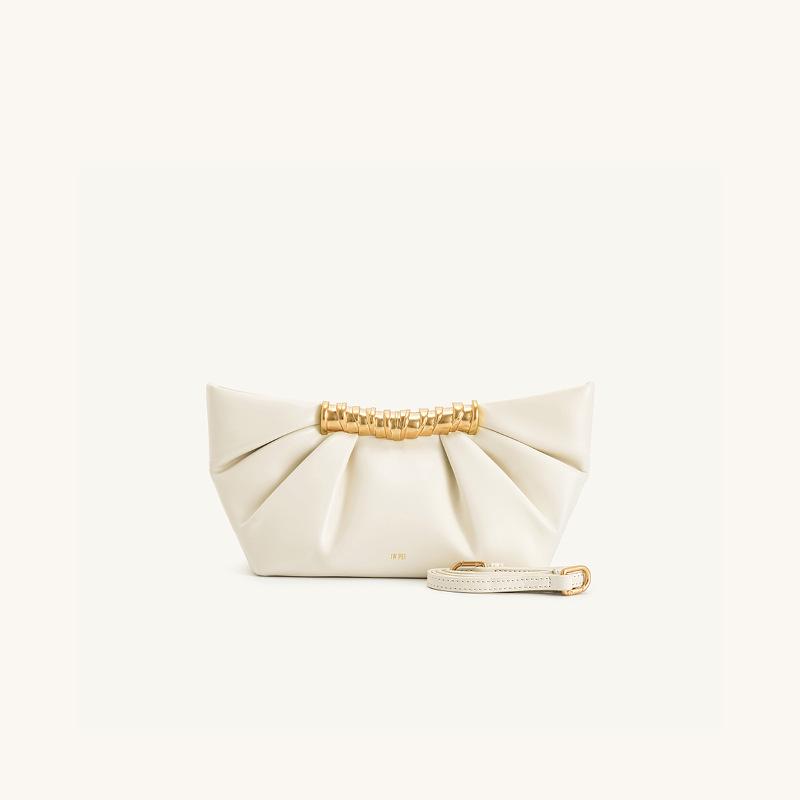 2026 Nieuwe Mode Metallic Handtas met Gevouwen Ontwerp - Premium Enkele Schouder Crossbody Clutch