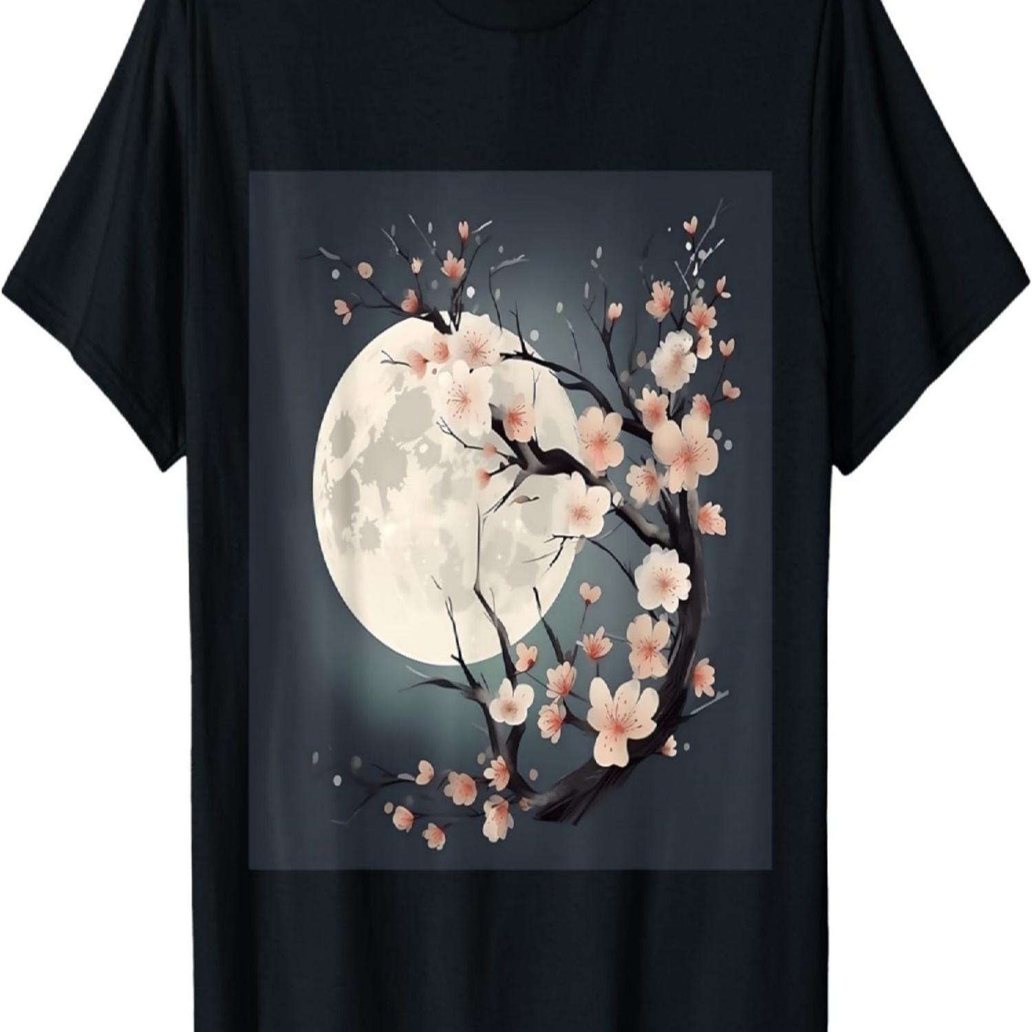 Moonlit Garden of Ethereal Cherry Blossoms T-Shirt S чёрный