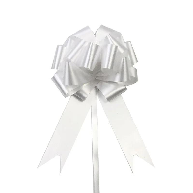 30pcs Christmas Garland Flower Ribbon Holiday Wedding Party Gift Box Packaging Ribbon Stereoscopic Spherical Hand Pulled Flower