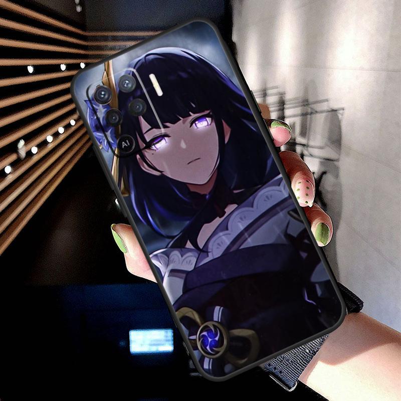 Genshin Impact Raiden Shogun Case For Oppo A78 A98 A18 A38 A58 A60 A80 A40 A77 A57 A17 A74 A54 A94 A96 A76 A16 A15 A5 Pro