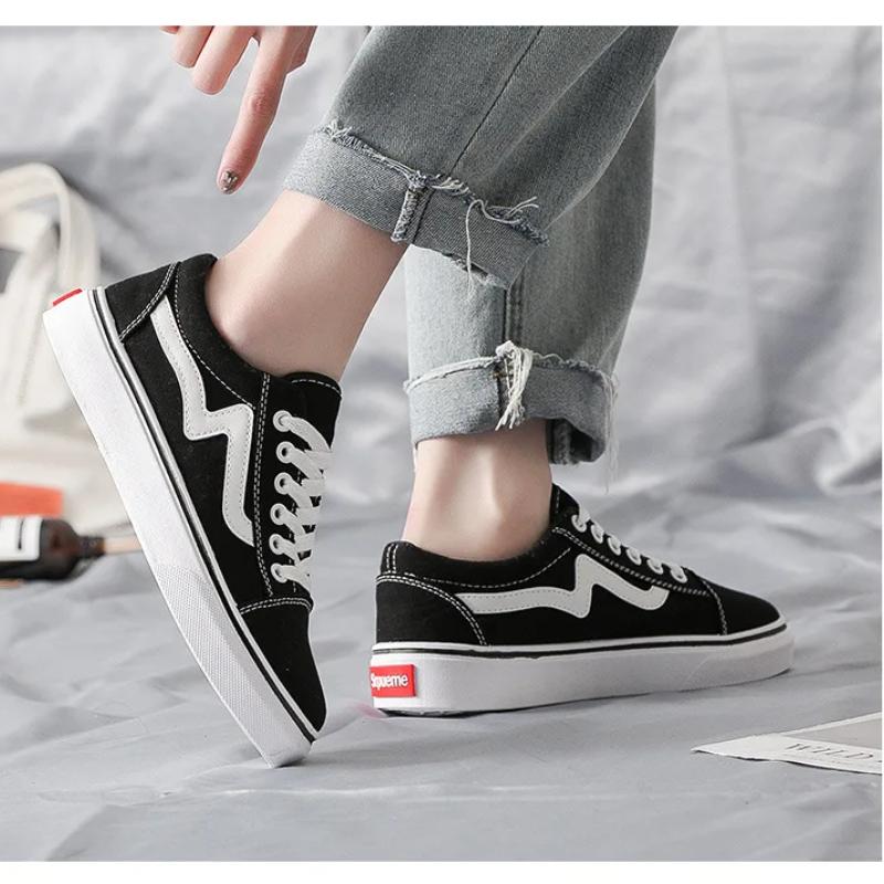 Scarpe da Ginnastica Traspiranti da Esterno da Donna per Skateboard Tela Scarpe da Passeggio Giovani Studenti Scarpe da Jogging Basse Bianche Tennis