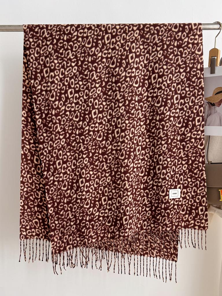  Luxury Women's Fashion Brand Leopard Print  Scarf - New Warm Autumn Winter Pashmina Shawl Bufanda Femme