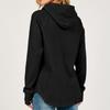 Women's Long Sleeve Loose Fit Longline Hooded Top